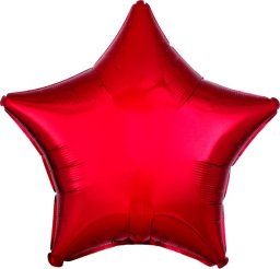 AMSCAN Balon foliowy metalik czerwony gwiazda 48cm luzem 9914085-92