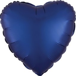 AMSCAN Balon foliowy Lustre Navy niebieski serce 43cm luzem 9914111-92