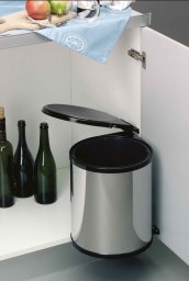 Kosz na śmieci Wesco Kosz na śmieci otwierany razem z drzwiczkami RONDO 13l stalowy