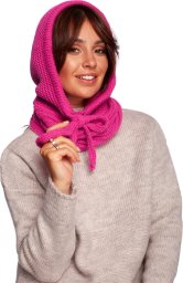  BE Knit BK095 Kominiarka z trokami - różowa (kolor róż, rozmiar uni)