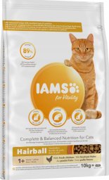  IAMS IAMS-Sucha karma for Vitality Hairball dla dorosłych i starszych kotów, z kurczakiem 10kg