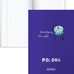Herlitz Zeszyt A5 60k w kratkę biologia przedmiotowy okładka folii PP HERLITZ