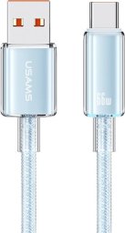 Kabel USB Usams USB-A - USB-C 1.2 m Niebieski (USA1262)