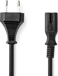 Kabel zasilający Nedis Nedis CEGL11040BK50 kabel zasilające Czarny 5 m C7 panel