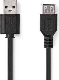 Kabel USB Nedis USB-A - USB-A 1 m Czarny (CCGL60010BK10)