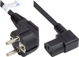 Kabel zasilający Alcasa Alcasa P0131-S030 kabel zasilające Czarny 3 m Wtyczka zasilająca typu E+F C13 panel