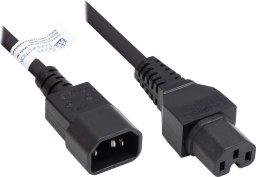 Kabel zasilający Alcasa Alcasa P1450-S010 kabel zasilające Czarny 1 m C14 panel C15 panel