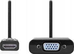 Adapter AV Nedis Nedis CCGB34900BK02 adapter kablowy 0,2 m HDMI Typu A (Standard) VGA (D-Sub) + 3.5mm Czarny