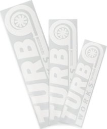 TurboWorks Naklejka TurboWorks Biała 50cm