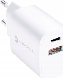 Ładowarka ForCell FORCELL F-ENERGY TFK-TC-30WPD ładowarka sieciowa Typ C + USB A PD QC4.0 3A 30W biała