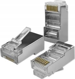  Qoltec Wtyk QOLTEC złącze modularne RJ45 | CAT6 | FTP | Pozłacane styki | 10 sztuk