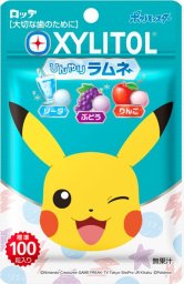 Lotte Cukierki Pokemon Xylitol Fruits Ramune o smaku owoców i japońskiej oranżady 32g - Lotte