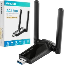 Karta sieciowa LB-LINK Karta Sieciowa na USB 3.0 Wi-Fi 5 Dwie Zewnętrzne Anteny 1300Mbps