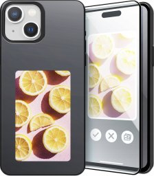 Hello Case Etui Case do Apple iPhone 15 z Funkcją NFC E Ink 4-Kolorowy Czarne   SZKŁO