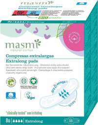 Masmi Natural Cotton ekstradługie podpaski z organicznej bawełny 8szt