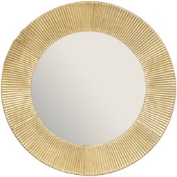 Atmosphera Lustro okrągłe Milda w złotej, metalowej ramie, Ø 90 cm