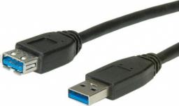 Kabel USB Roline USB-A - 0.8 m Czarny (11.02.8977)