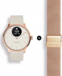 Smartwatch Withings Withings Scanwatch Light Bundle - smartwatch hybrydowy w zestawie z dodatkową bransoletą (37mm, rose gold-sand)