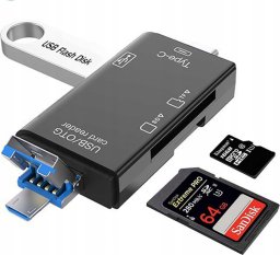 Adapter USB Rosfix OTG CZYTNIK KART SD MICROSD TF USB USB-C MICRO-USB