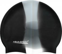  Aqua-Speed Czepek pływacki Silikonowy Bunt czarno-szaro-biały (49256)