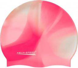 Aqua-Speed Czepek pływacki Silikonowy Bunt różowo-biały (48961)