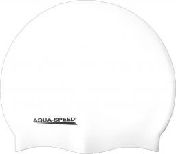  Aqua-Speed Czepek pływacki Mega 05 biały (48099)