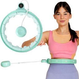 One Fitness Hula hop z obciążnikiem   licznik fh02 zielone