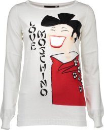  Love Moschino BIAŁY SWETER LOVE MOSCHINO DAMSKI 40