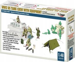  Teka WWII Załoga czołgu USA z wyposażeniem 1:48