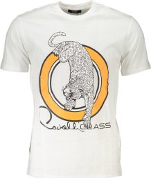Cavalli Class T-SHIRT MĘSKI Z KRÓTKIM RĘKAWEM KLASY CAVALLI BIAŁY M