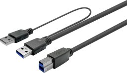 Kabel USB VivoLink USB-A - USB-B 3 m Czarny (USB 3.0 ACTIVE CABLE A MALE -)