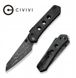 Cedrus Nóż składany Civivi Vision FG Black Canvas Micarta, Damascus by Snecx Tan (C22036-DS2)