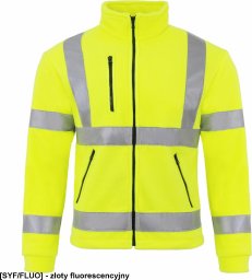 JHK FLRA340 -  Bluza polarowa z materiału fluorescencyjnego, - pomarańczowy fluorescencyjny XS