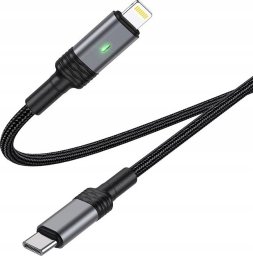 Kabel USB Borofone Borofone Kabel BU30 Lynk Smart power-off - Typ C na Lightning - PD 20W 1,2 metra czarny