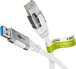 Kabel USB Goobay USB-A - RJ-45 3 m Biały (RB74160)