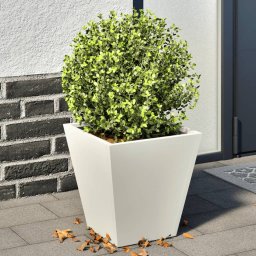 vidaXL vidaXL Donice ogrodowe, 2 szt., białe, 30x30x30 cm, stalowe