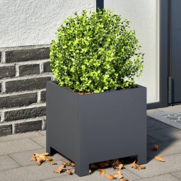 vidaXL vidaXL Donica ogrodowa, antracytowa, 30x30x30 cm, stalowa