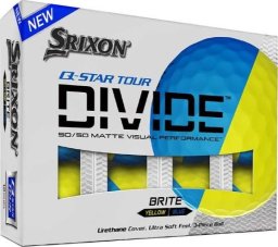 Srixon morele Piłki golfowe SRIXON Q-STAR TOUR DIVIDE żółto-niebieskie, 12 szt