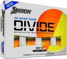 Srixon morele Piłki golfowe SRIXON Q-STAR TOUR DIVIDE żółto-pomarańczowe, 12 szt