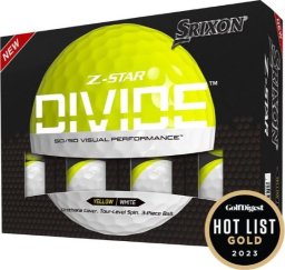 Srixon morele Piłki golfowe SRIXON Z-STAR DIVIDE, biało-zółte