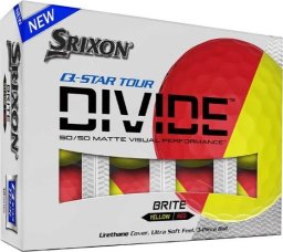 Srixon morele Piłki golfowe SRIXON Q-STAR TOUR DIVIDE żółto-czerwone, 12 szt