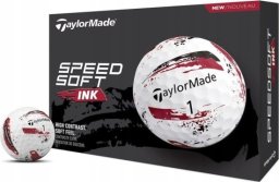 Taylor Made morele Piłki golfowe TAYLOR MADE SpeedSoft (biało-czerwone, 12 szt.)