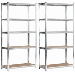 Fancy Garden 2x REGAŁ METALOWY 90x40x180 SREBRNY