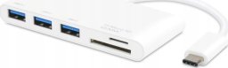 HUB USB Vivanco Vivanco USB hub USB-C + card reader, white (34295)