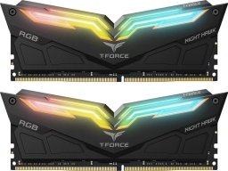 Pamięć TeamGroup T-Force Night Hawk RGB Gen2, DDR4, 16 GB, 3600MHz, CL18 (TF14D416G3600HC18JDC01)