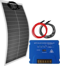 Ładowarka solarna SolarFam Zestaw solarny 100W 12V MPPT 2xUSB