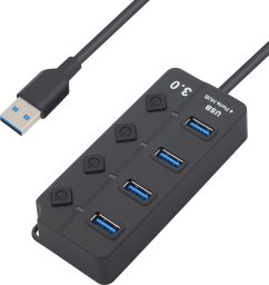 HUB USB S-link Rozdzielacz rozgałęźnik 4 porty USB 3.0 HUB 1x4 5Gps