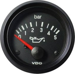 VDO Zegar VDO 52mm - Oil pressure 5 Bar 12V