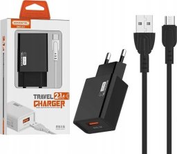 Ładowarka ŁADOWARKA SIECIOWA 2A + KABEL MICRO USB CZARNY SOMOSTEL 2100mA SMS-A31>