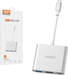Adapter USB Vega ADAPTER HOST USB-C SOMOSTEL SMS-BZ07 PD 60W 1XTYP-C 1XUSB 1XHDMI DEX HUB>